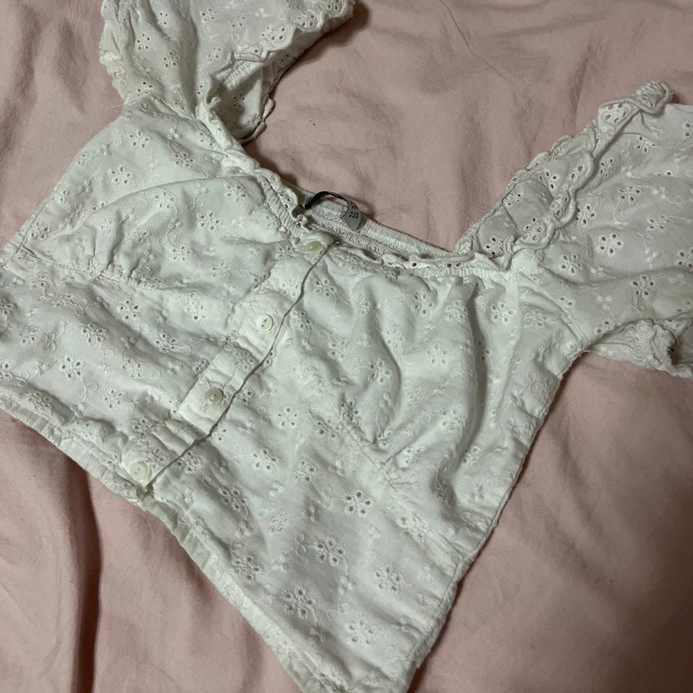 milkmaid cottagecore crop top